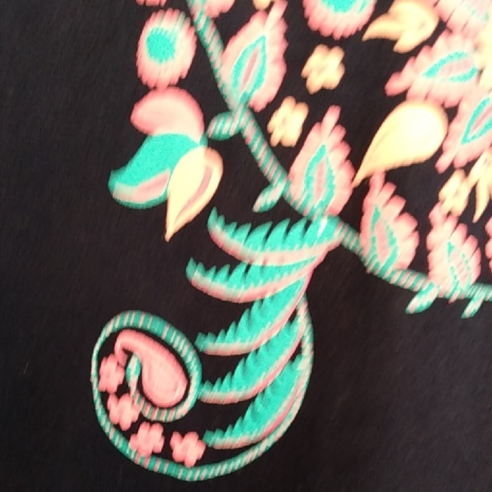 Long Sleeve Top with Pink and Blue Floral Design - Picture 6 of 9